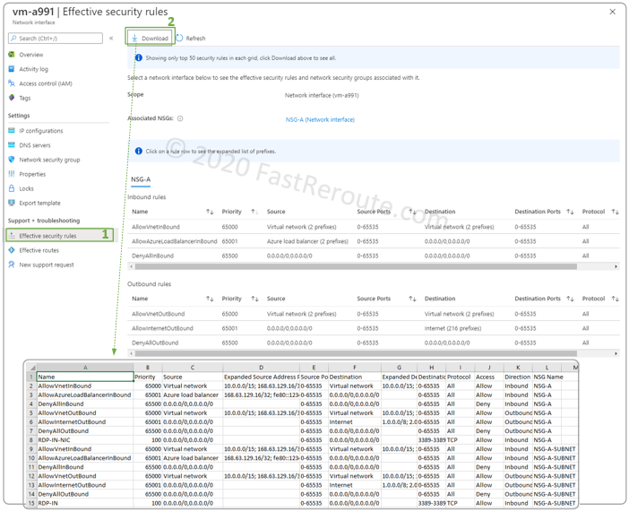 Figure 11. Display Effective Security Rules