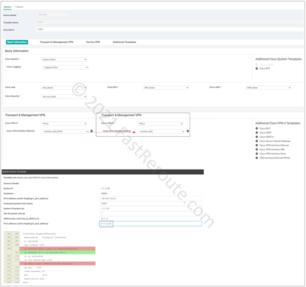 Figure 4. Apply Device Template to WAN Edge