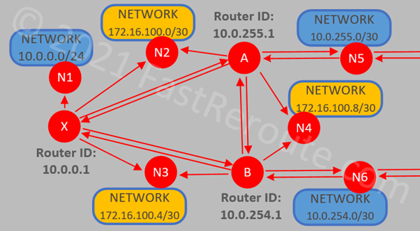 Figure 17. Router LSA Example Topology