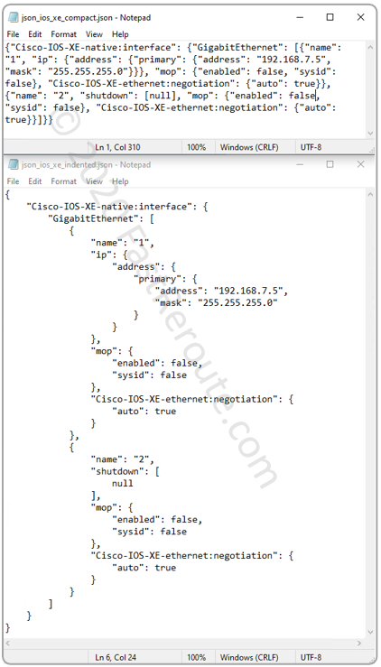 Figure 5. JSON text decoded by Python’s json.dumps()
