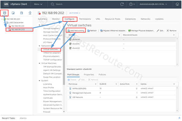 Figure 4. vCenter Configuration – Add a Port Group