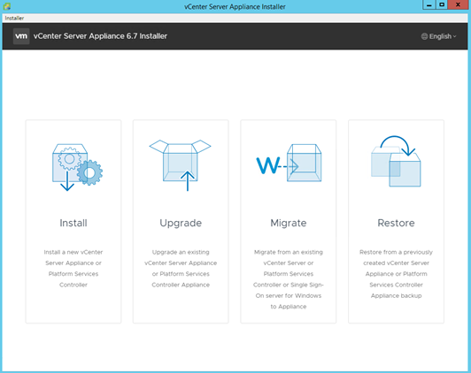 Figure 2. vCenter Server Appliance 6.7 Installer Start Window