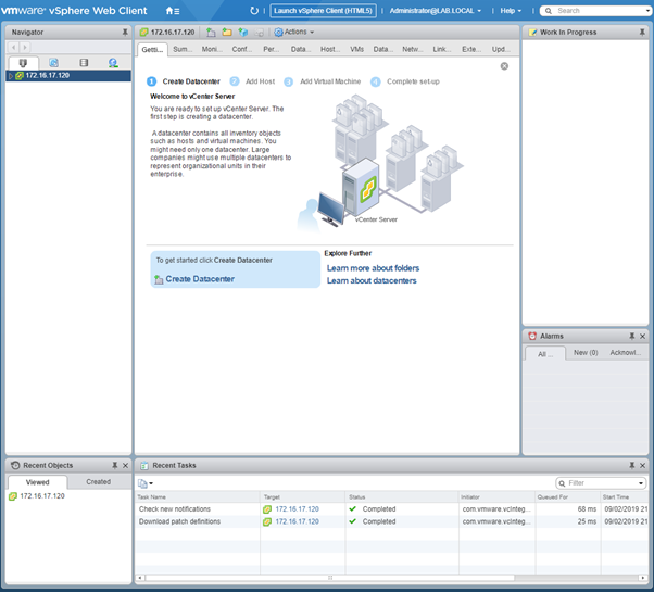Figure 29. vSphere Web Client (Flash-based)n