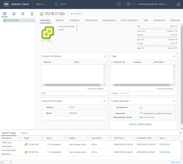 Figure 30. vSphere Client (HTML5)