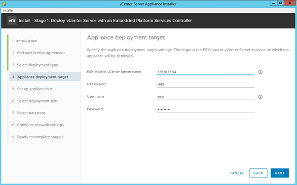 Figure 4. Appliance Deployment Target