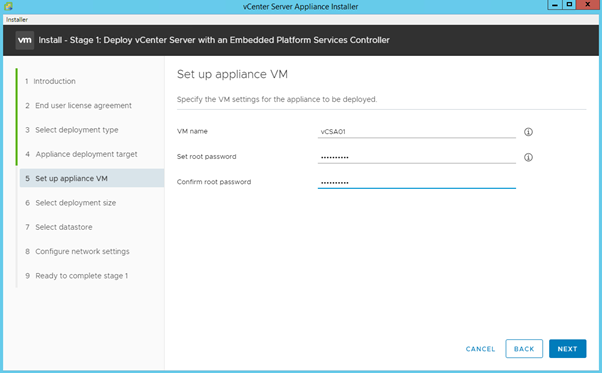 Figure 5. Appliance VM Details