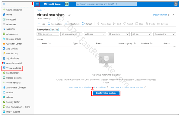 Figure 9. Create an Azure Virtual Machine – Launching a Configuration Wizard