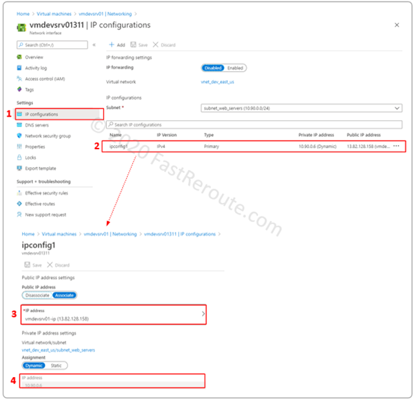 Figure 14. Azure Network Adapter – IP Configuration Settings