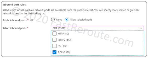 Figure 5. VM Inbound Port Rule