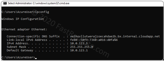 Figure 6. IP configuration of VM-A