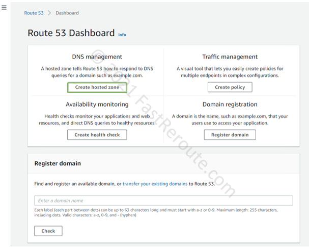 Figure 1. Create an AWS Private Hosted Zone