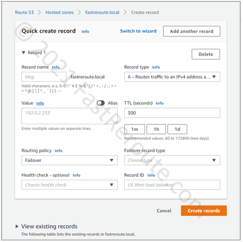 Figure 7. Failover Routing Policy