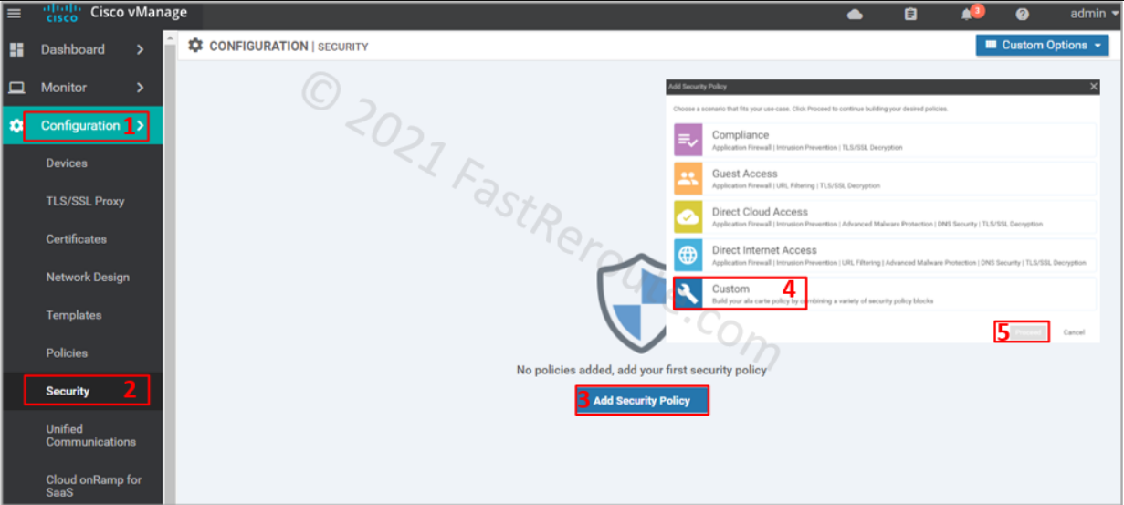 Figure 2. Create a Security Policy