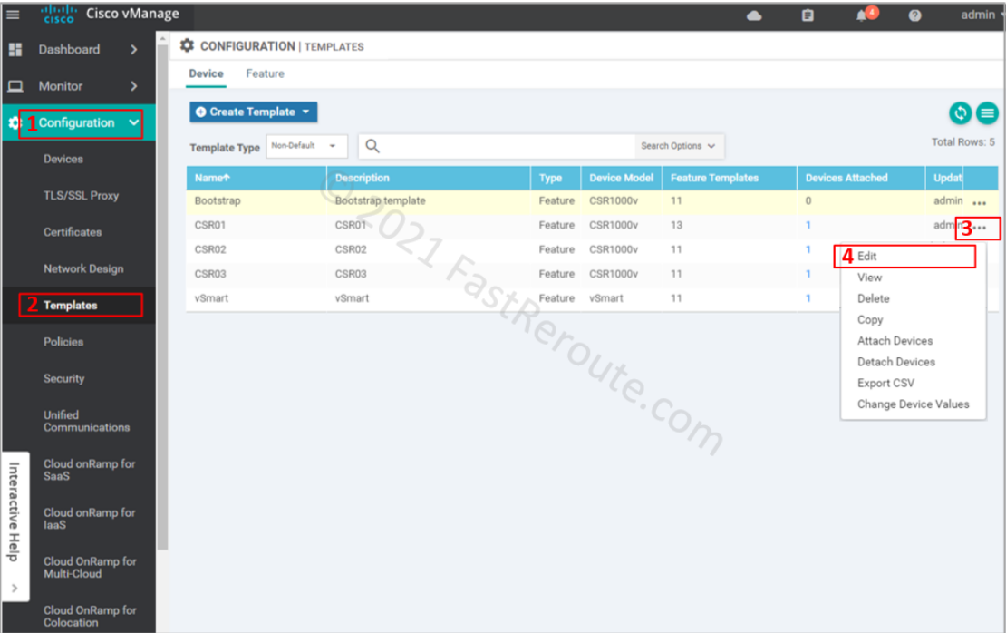 Figure 9. List of Device Templates 